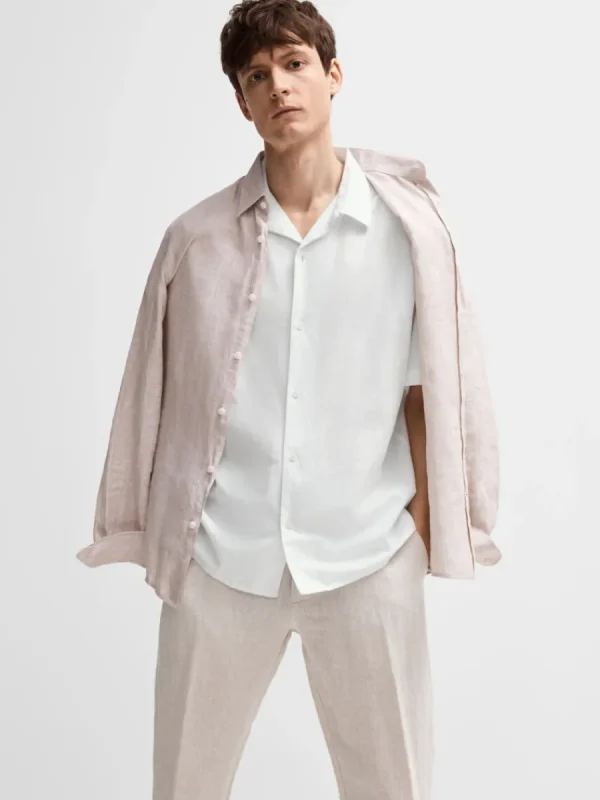 SELECTED KORTÄRMAD SKJORTA White New