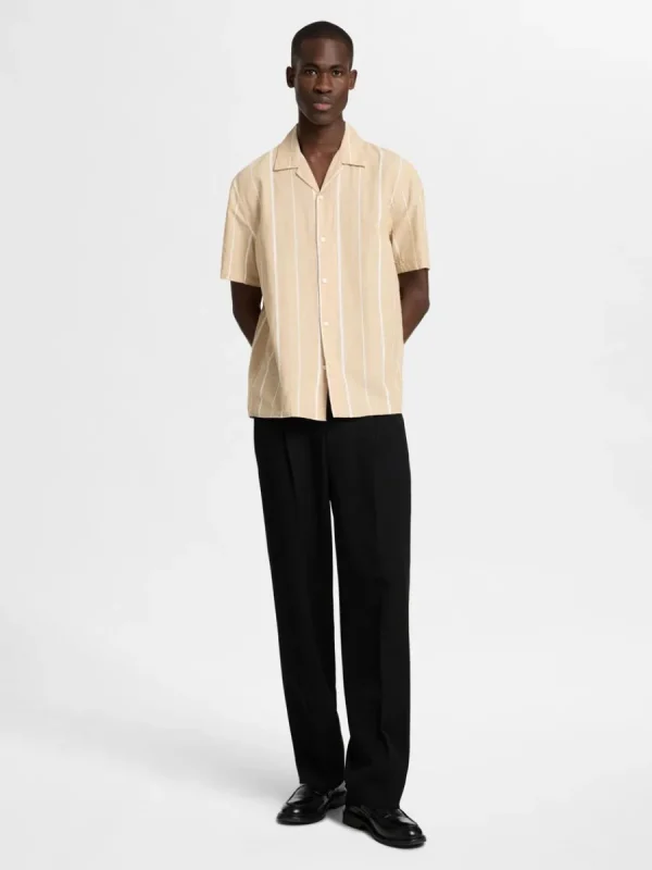 SELECTED KORTÄRMAD SKJORTA Beige Outlet