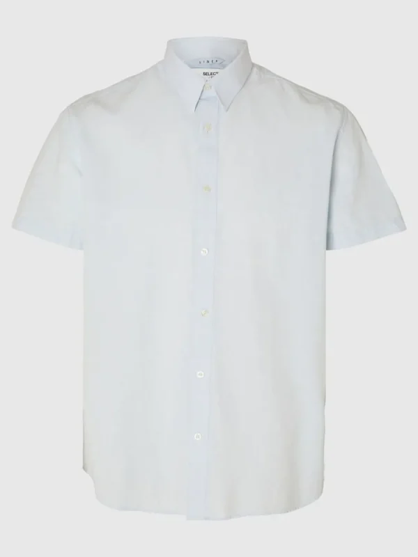 SELECTED KORTÄRMAD SKJORTA Blue Cheap