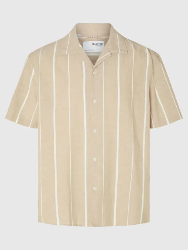SELECTED KORTÄRMAD SKJORTA Beige Outlet