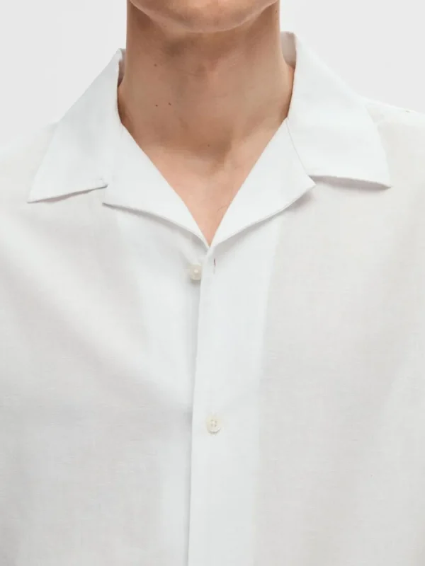 SELECTED KORTÄRMAD SKJORTA White New