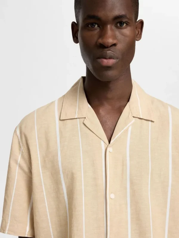 SELECTED KORTÄRMAD SKJORTA Beige Outlet