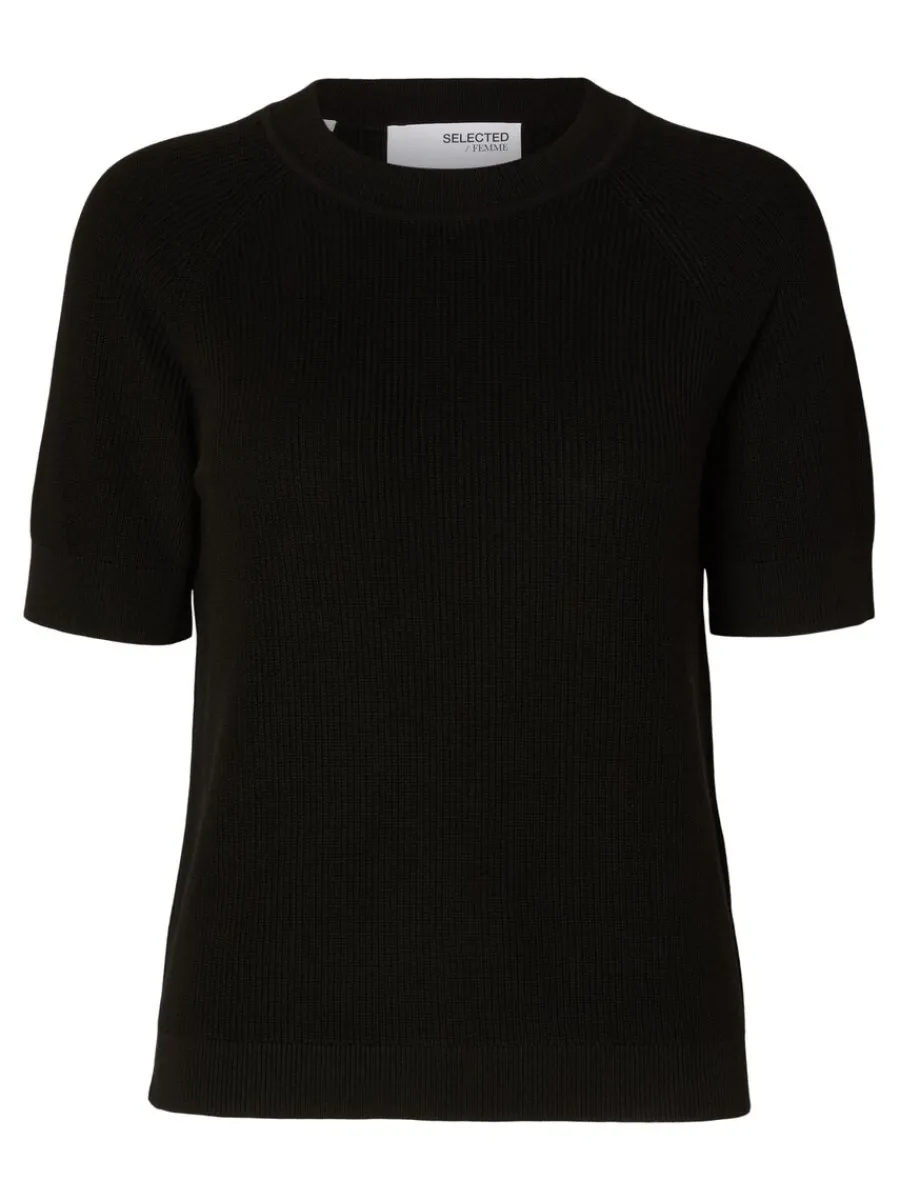 kortrmad_stickad_topp_5-14.webp SELECTED KORTÄRMAD STICKAD TOPP Black Discount