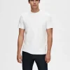 SELECTED KORTÄRMAD T-SHIRT White Discount