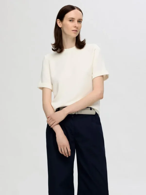 SELECTED KORTÄRMAD T-SHIRT White Online