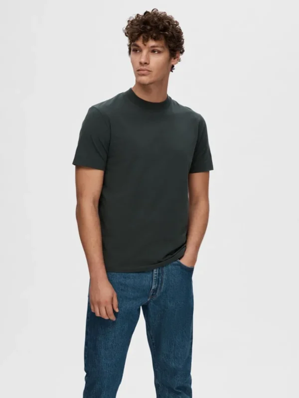 SELECTED KORTÄRMAD T-SHIRT Grey Cheap