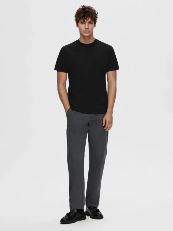 SELECTED KORTÄRMAD T-SHIRT Black Flash Sale