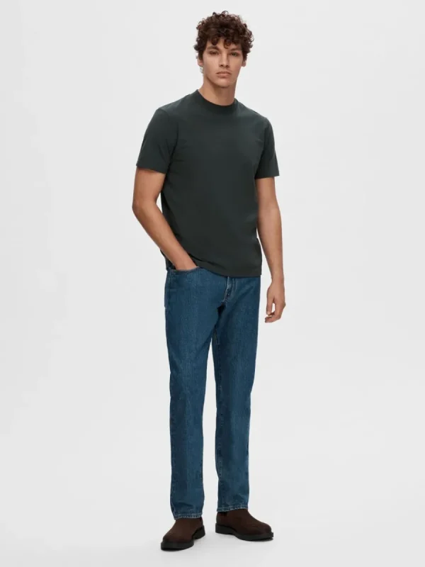 SELECTED KORTÄRMAD T-SHIRT Grey Cheap