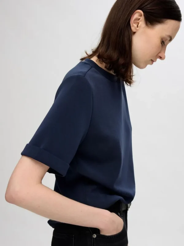 SELECTED KORTÄRMAD T-SHIRT Blue Outlet