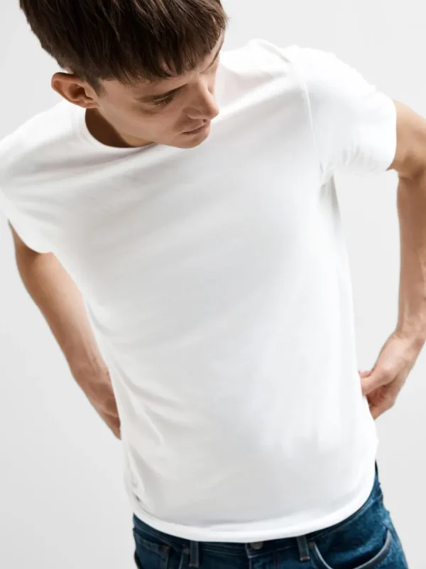 SELECTED KORTÄRMAD T-SHIRT White Store