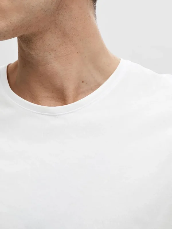SELECTED KORTÄRMAD T-SHIRT White Store