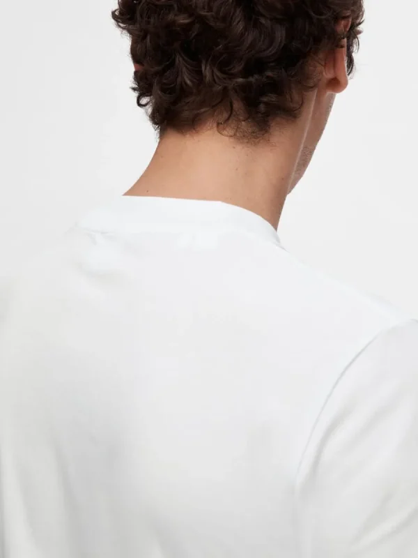 SELECTED KORTÄRMAD T-SHIRT White Discount