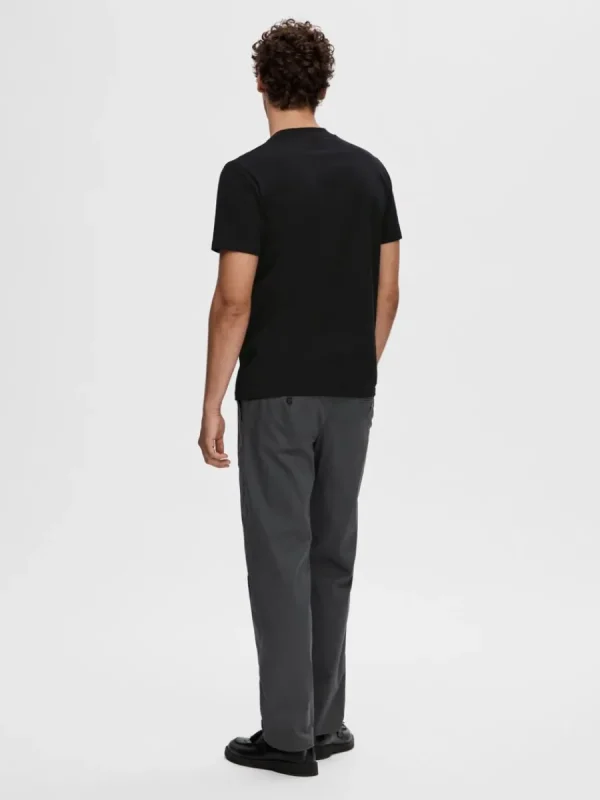 SELECTED KORTÄRMAD T-SHIRT Black Flash Sale