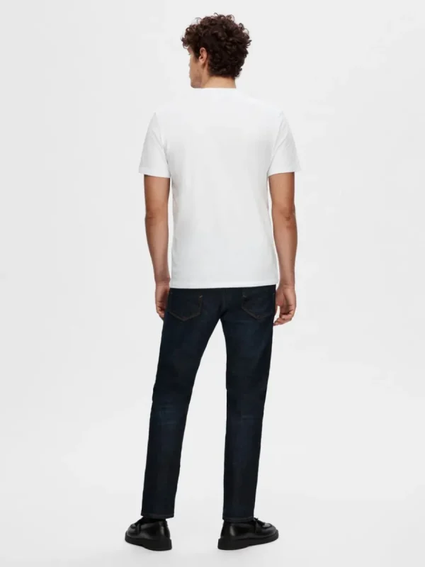 SELECTED KORTÄRMAD T-SHIRT White Discount