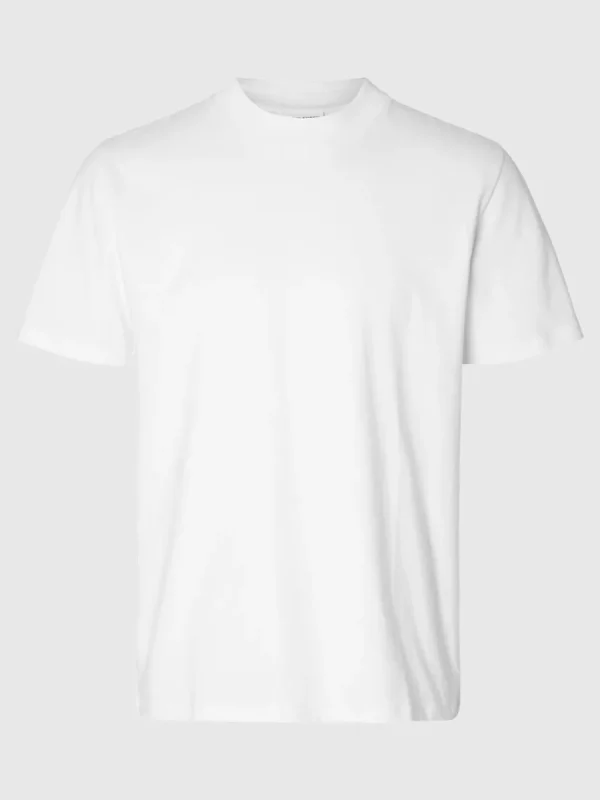 SELECTED KORTÄRMAD T-SHIRT White Discount