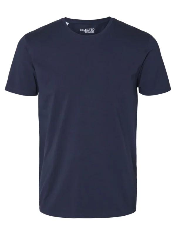 SELECTED KORTÄRMAD T-SHIRT Blue Outlet