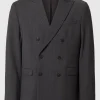 SELECTED KRITSTRECKSRANDIG DUBBELKNÄPPT KAVAJ Grey Online