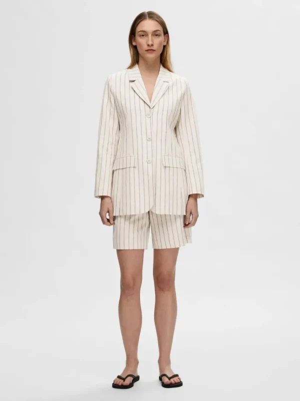 SELECTED KRITSTRECKSRANDIG KAVAJ Beige Fashion