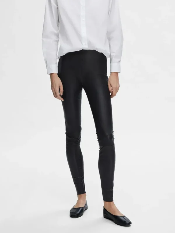 SELECTED LAMM LEGGINGS Black Cheap