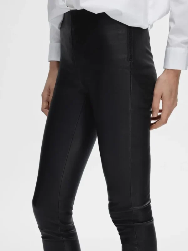 SELECTED LAMM LEGGINGS Black Cheap