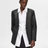 SELECTED 100% LÄDER KAVAJ Black Best