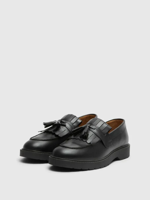SELECTED LÄDER KILTIE LOAFERS Black Cheap