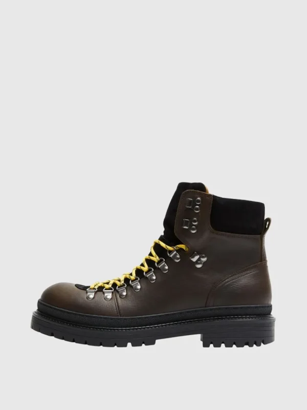 SELECTED LÄDER VANDRING STÖVLAR Brown Best