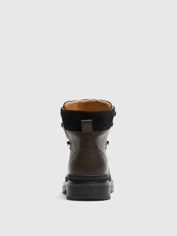 SELECTED LÄDER VANDRING STÖVLAR Brown Best