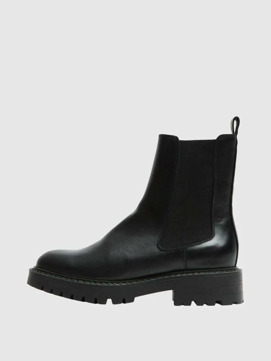 ldersydd_chelseastvlar_0.webp SELECTED LÄDERSYDD CHELSEA-STÖVLAR Black Best Sale