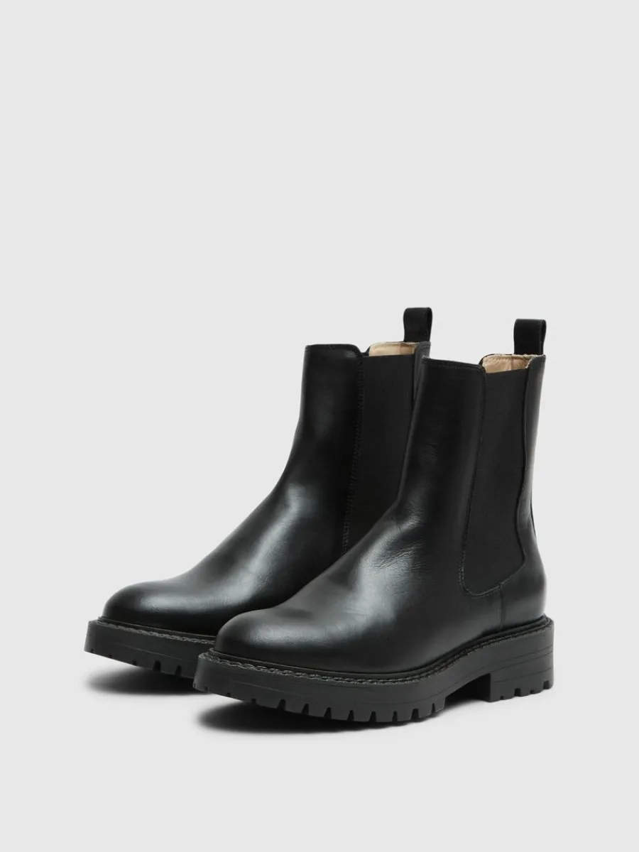 ldersydd_chelseastvlar_1.webp SELECTED LÄDERSYDD CHELSEA-STÖVLAR Black Best Sale