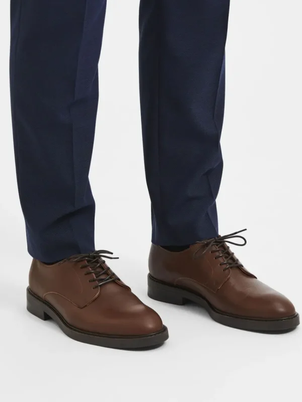 SELECTED LÄDERSYDD DERBYSKOR Brown Best Sale