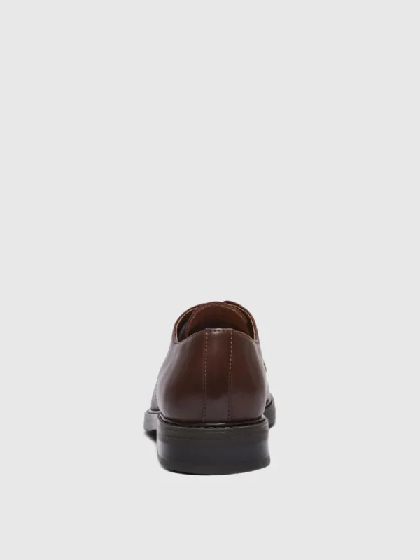SELECTED LÄDERSYDD DERBYSKOR Brown Best Sale