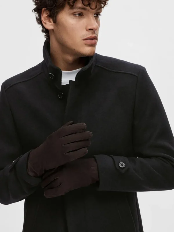 SELECTED LÄDERSYDD HANDSKAR Brown Fashion