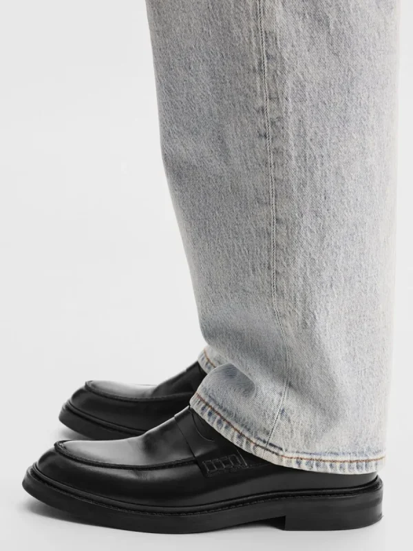 SELECTED LÄDERSYDD LOAFERS Black Clearance