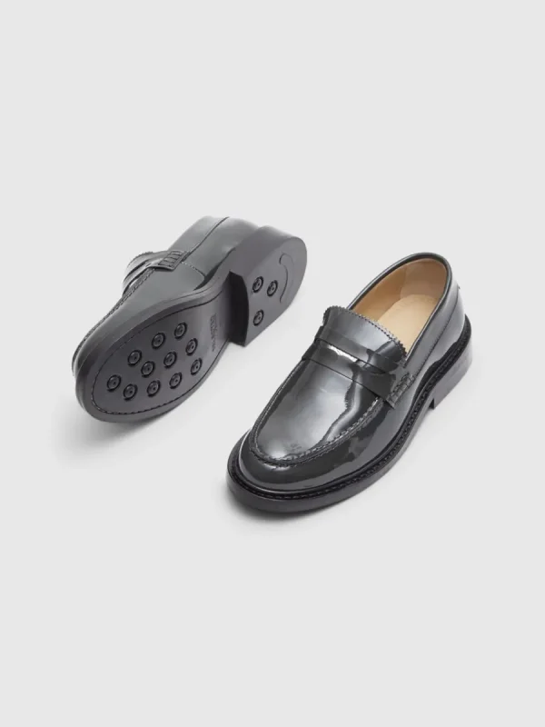 SELECTED LÄDERSYDD LOAFERS Grey Flash Sale