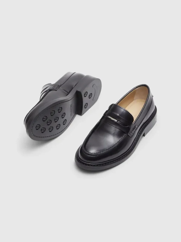 SELECTED LÄDERSYDD LOAFERS Black Cheap