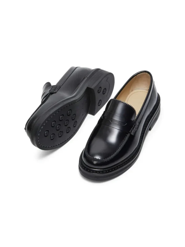 SELECTED LÄDERSYDD LOAFERS Black New