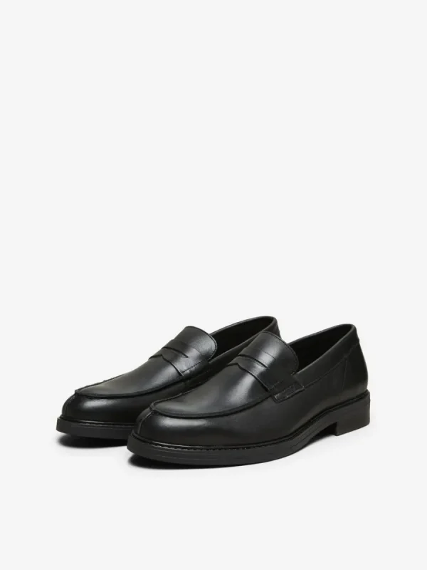SELECTED LÄDERSYDD LOAFERS Black Clearance