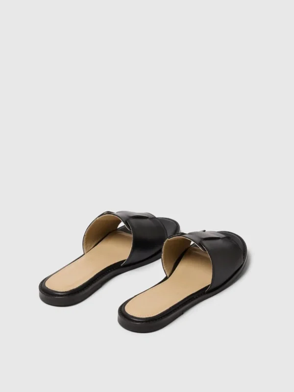 SELECTED LÄDERSYDD SANDALER Black Store