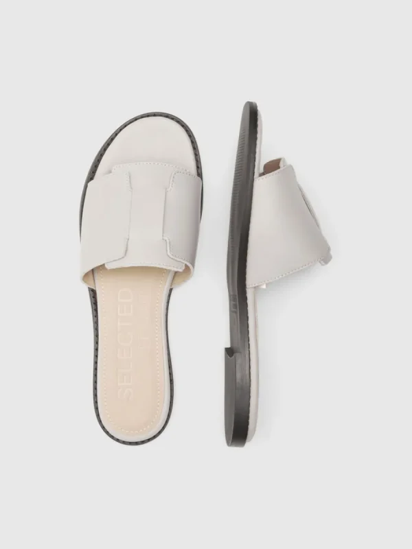 SELECTED LÄDERSYDD SANDALER Beige Cheap