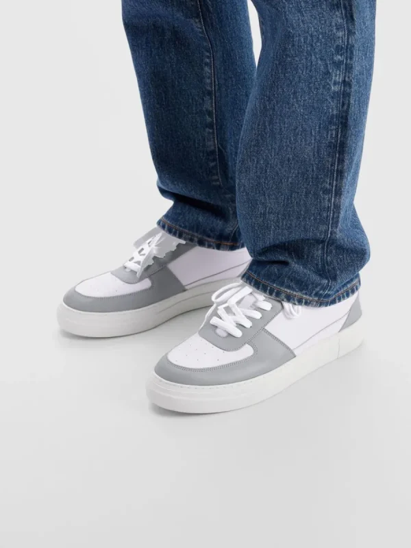 SELECTED LÄDERSYDD SNEAKERS Grey Fashion