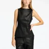 SELECTED LÄDERSYDD TOPP Black Clearance