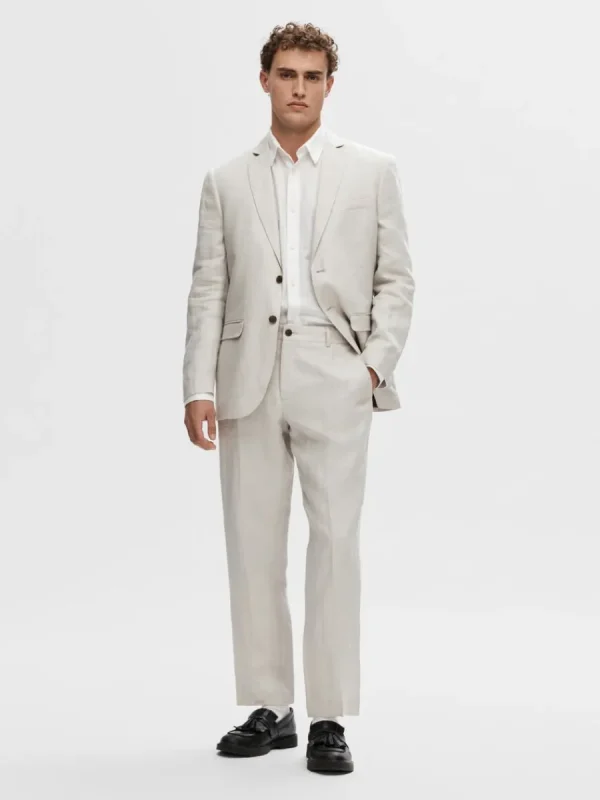 SELECTED 100% LINNE KOSTYMBYXOR Beige Store