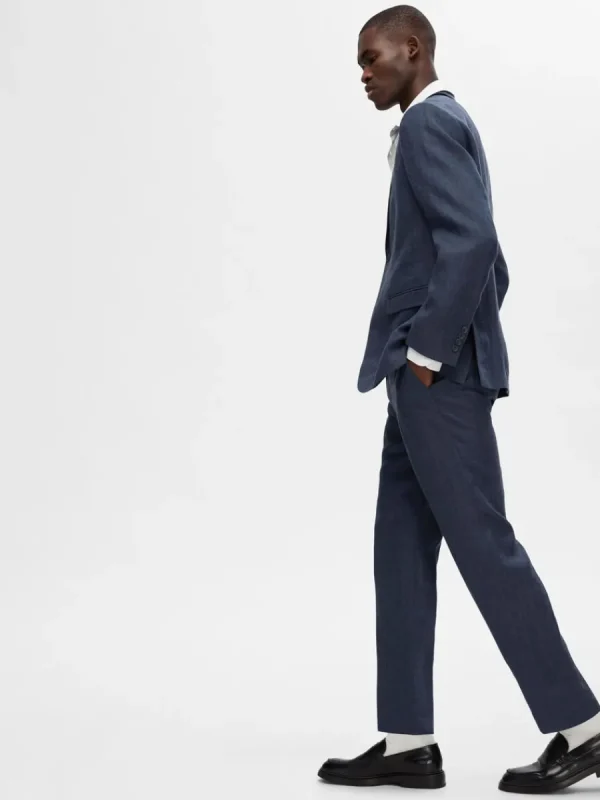 SELECTED 100% LINNE KOSTYMBYXOR Blue Shop