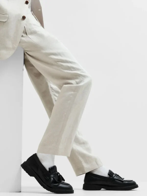 SELECTED 100% LINNE KOSTYMBYXOR Beige Store