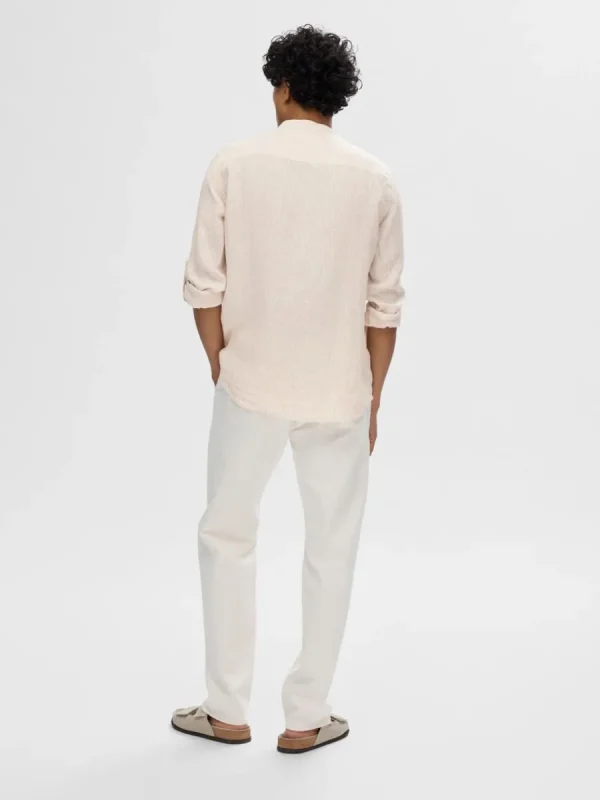 SELECTED 100% LINNE LÅNGÄRMAD SKJORTA Pink Online