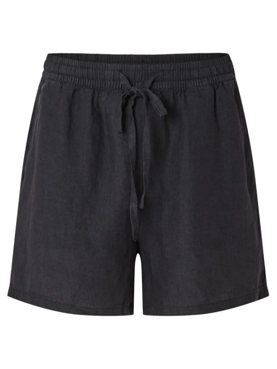 linnesydda_shorts_0.webp SELECTED LINNESYDDA SHORTS Black Fashion