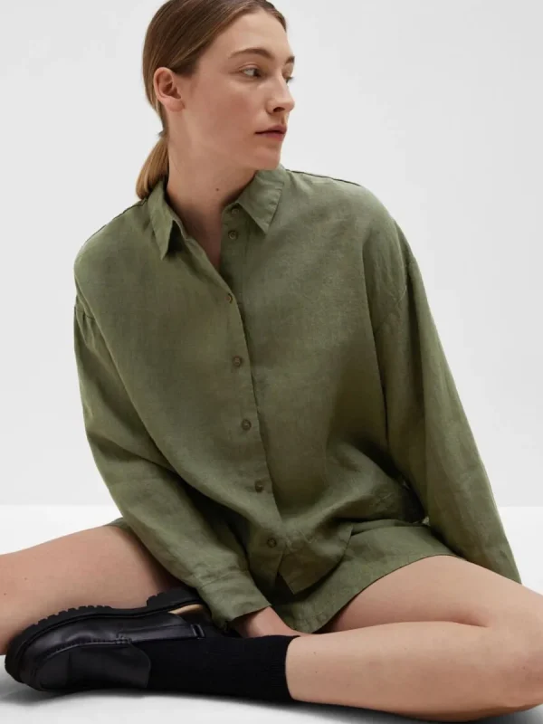 SELECTED LINNESYDDA SKJORTA Green Hot