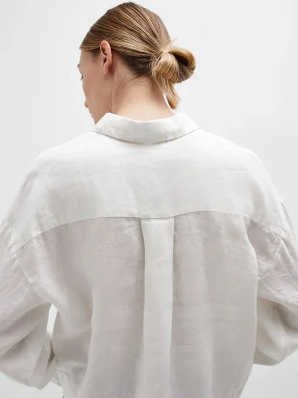 SELECTED LINNESYDDA SKJORTA White Fashion