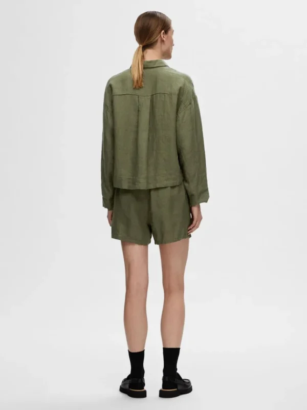 SELECTED LINNESYDDA SKJORTA Green Hot